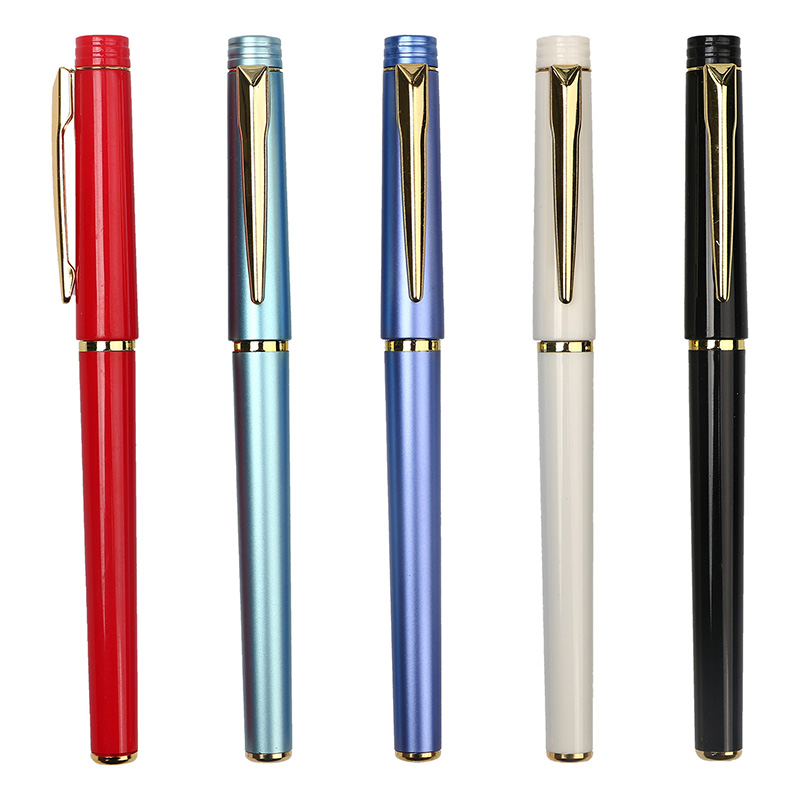 Stylo à bille en métal durable poli, chic